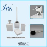 White ceramic 4 pcs bathroom set accessories