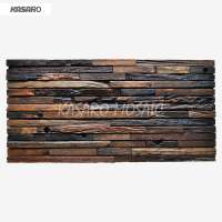 Waterproof Old Boat Wooden Mosaic Tile 3d Bathroom Wall Panel