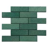 Lava Stone Dark Green Glossy Marble Bathroom Shower Subway Floor Tile Mosaic